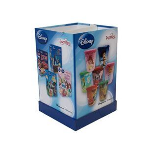Exhibidor de cartón tipo botadero para punto de venta
