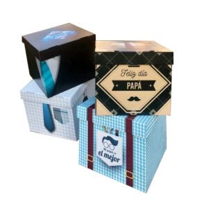 Caja de cartón corrugada personalizable para el día del Papá