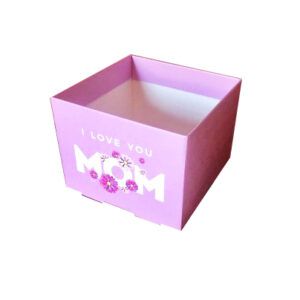 caja de cartón corrugada para el día de la madre