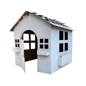 Casa de cartón sin impresión para colorear para jugar en México