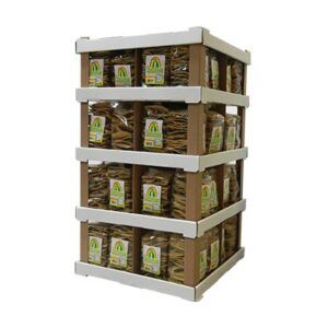 Exhibidores de pallet completo para productos alimenticios en punto de venta