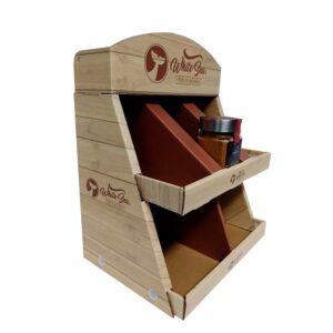 Exhibidor mostrador para productos alimenticios en punto de venta, materiales pop