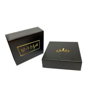 Estuche de lujo de cartón rígido impreso y forrado para joyería fina y accesorios
