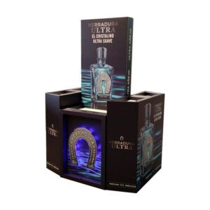 Exhibidor de lujo de piso de cartón impresa personalizada para licores y vinos en punto de compra como tiendas departamentales o tiendas retail