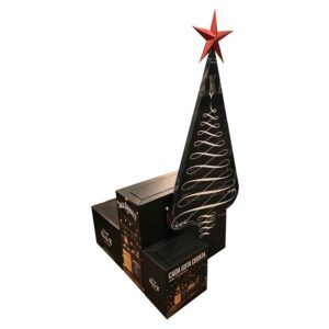 Exhibidor de cartón de árbol de navidad