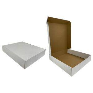 CAJA DE CARTÓN MICRO-CORRUGADO, KRAFT-BLANCO O BLANCO-KRAFT O KRAFT-KRAFT SIN IMPRESIÓN. CAJA E-COMMERCE GRANDE SIN IMPRESIÓN