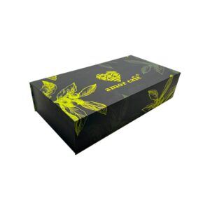 CAJA RÍGIDA/ESTUCHE DE LUJO CON CHAROLA Y COVER CON INSERTO EN KEMI , FORRADA CON PAPEL COUCHE, IMPRESIÓN DIGITAL, PLASTIFICADO MATE  Y CIERRE CON IMAN