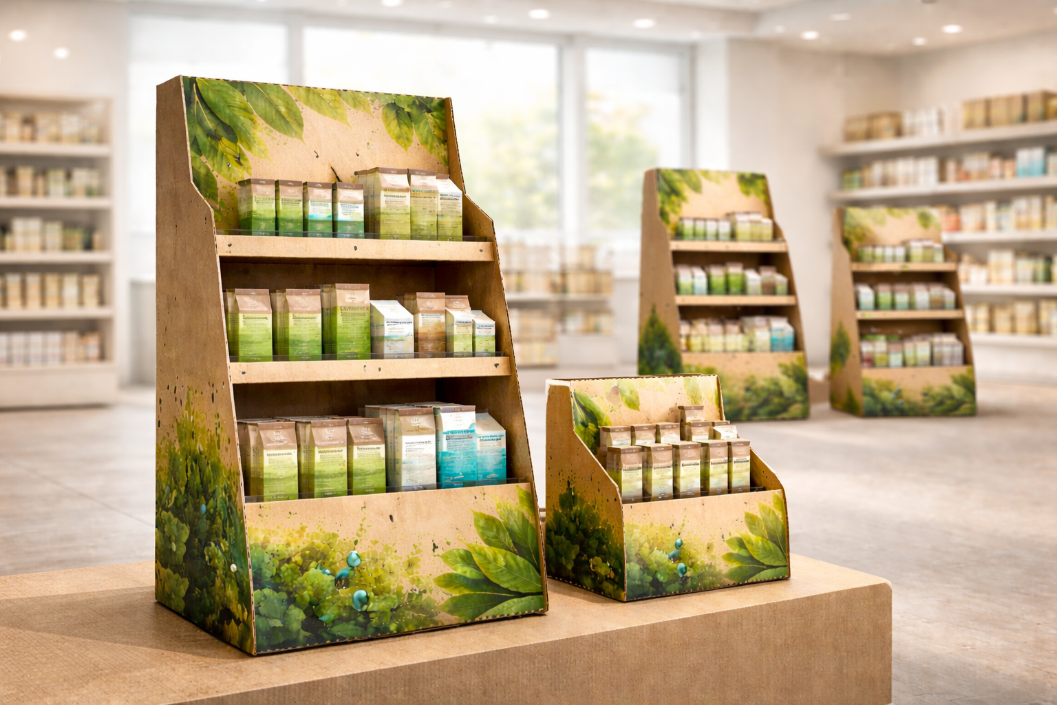 Cardboard Displays Printed with Water-Based Ink